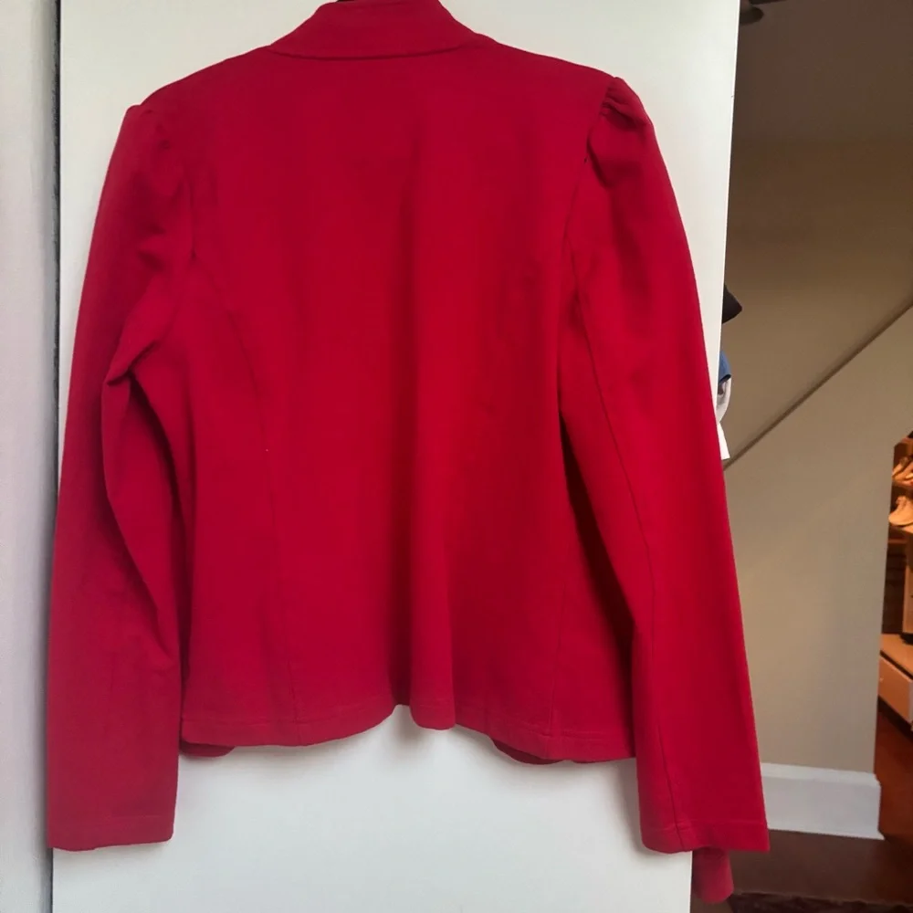 Tommy Hilfiger Red Cropped Blazer - Picture 7 of 9